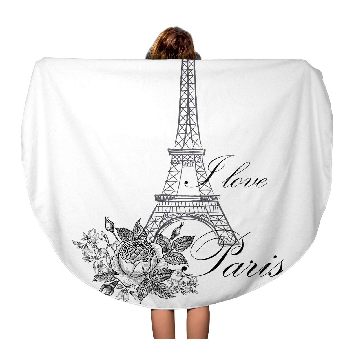 CafePress Rainbow Universe Paris Beach Towel 1782595636